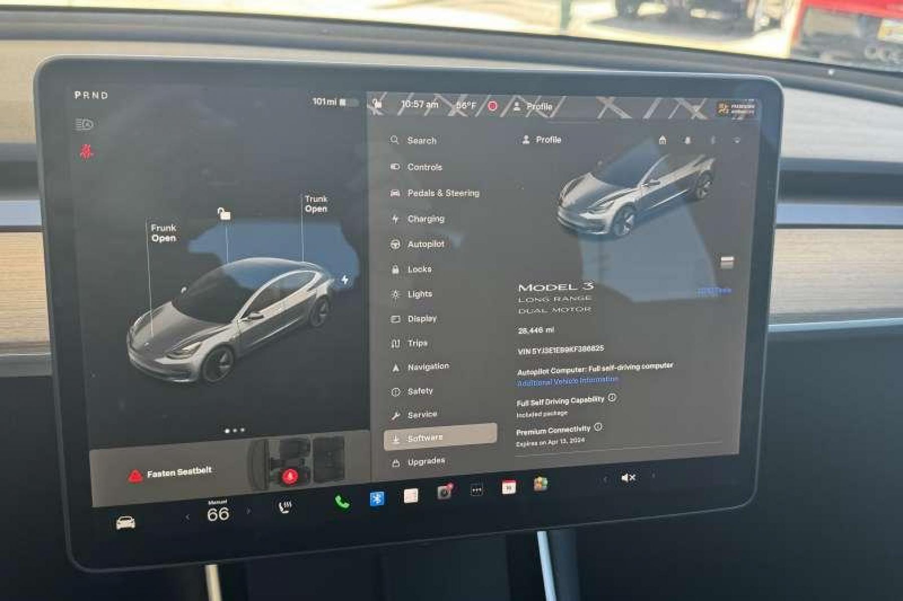 2019 Midnight Silver Metalic /Black Tesla Model 3 Long Range (5YJ3E1EB9KF) with an 75 kWh engine, Automatic transmission, located at 2304 W. Main St., Boise, ID, 83702, (208) 342-7777, 43.622105, -116.218658 - Full Self Driving! Remaining Powertrain/Battery Warranty! - Photo #10