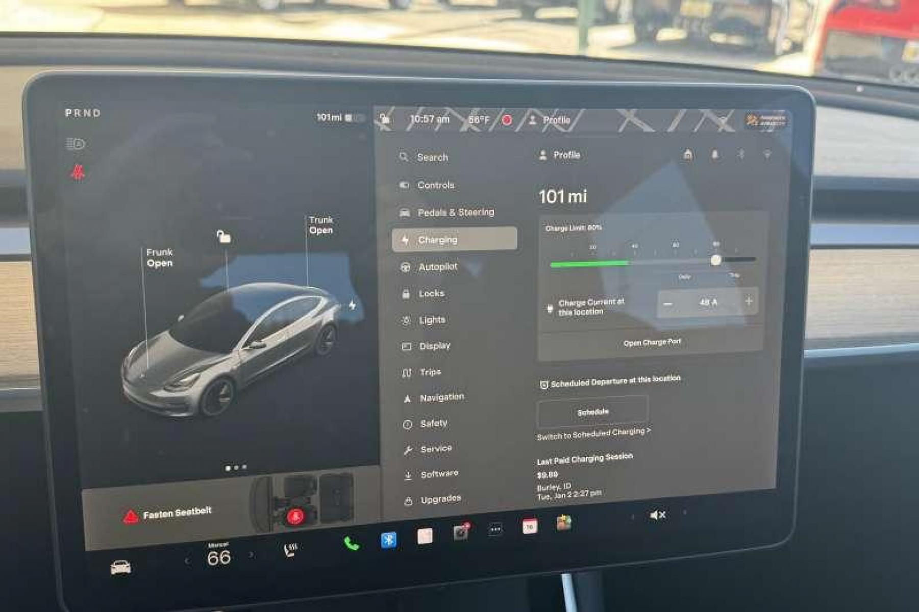 2019 Midnight Silver Metalic /Black Tesla Model 3 Long Range (5YJ3E1EB9KF) with an 75 kWh engine, Automatic transmission, located at 2304 W. Main St., Boise, ID, 83702, (208) 342-7777, 43.622105, -116.218658 - Full Self Driving! Remaining Powertrain/Battery Warranty! - Photo #7