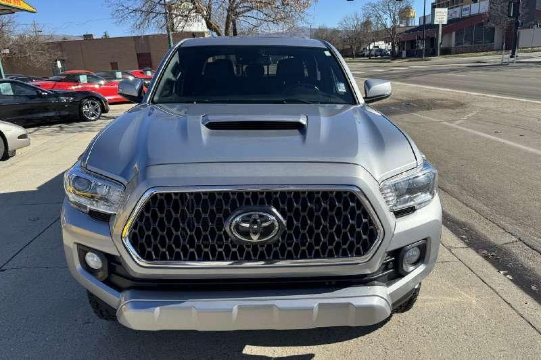 2019 Silver Sky Metallic /Black Toyota Tacoma Double Cab TRD Sport (5TFDZ5BN4KX) with an V6 3.5 Liter engine, Automatic transmission, located at 2304 W. Main St., Boise, ID, 83702, (208) 342-7777, 43.622105, -116.218658 - New Tires! TRD Sport Package! Hard Tonneau Cover! Clean! - Photo #2