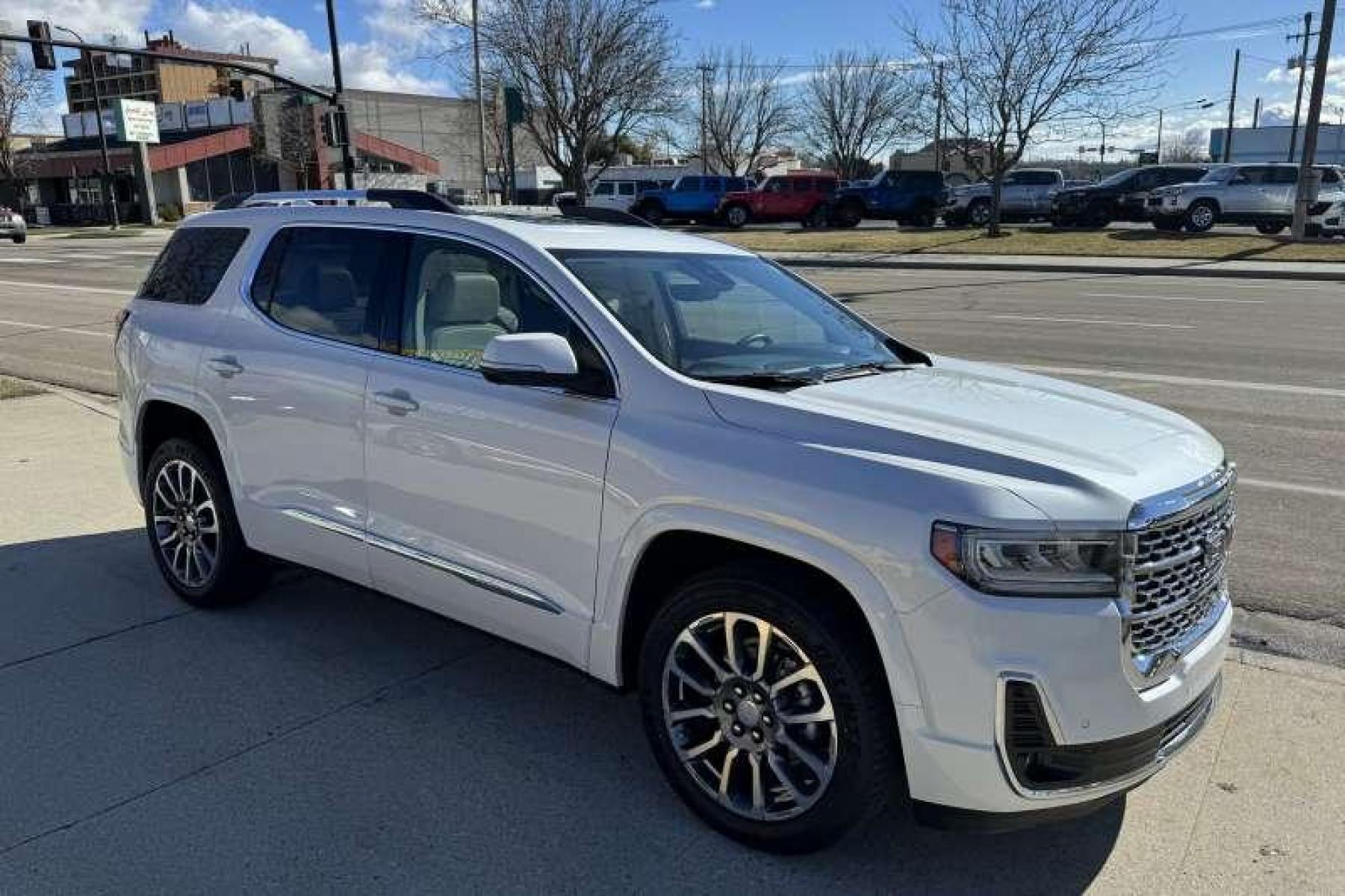2021 White Frost /Galvanized Light Shale GMC Acadia Denali (1GKKNXLS5MZ) with an V6 3.6 Liter engine, Automatic transmission, located at 2304 W. Main St., Boise, ID, 83702, (208) 342-7777, 43.622105, -116.218658 - Loaded With Options And Comfort! - Photo #3