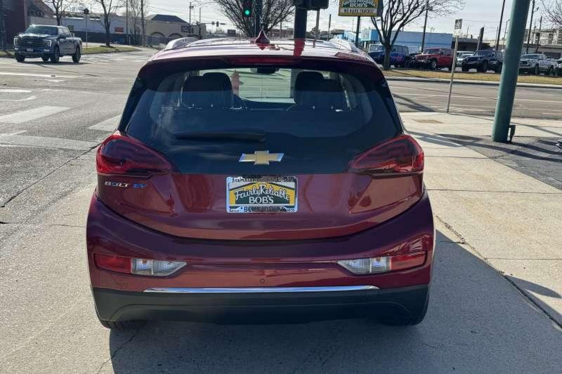 2020 Cajun Red /Dark Galvanized Gray Chevrolet Bolt Premier (1G1FZ6S06L4) with an 66 kWh engine, Automatic transmission, located at 2304 W. Main St., Boise, ID, 83702, (208) 342-7777, 43.622105, -116.218658 - Photo #1