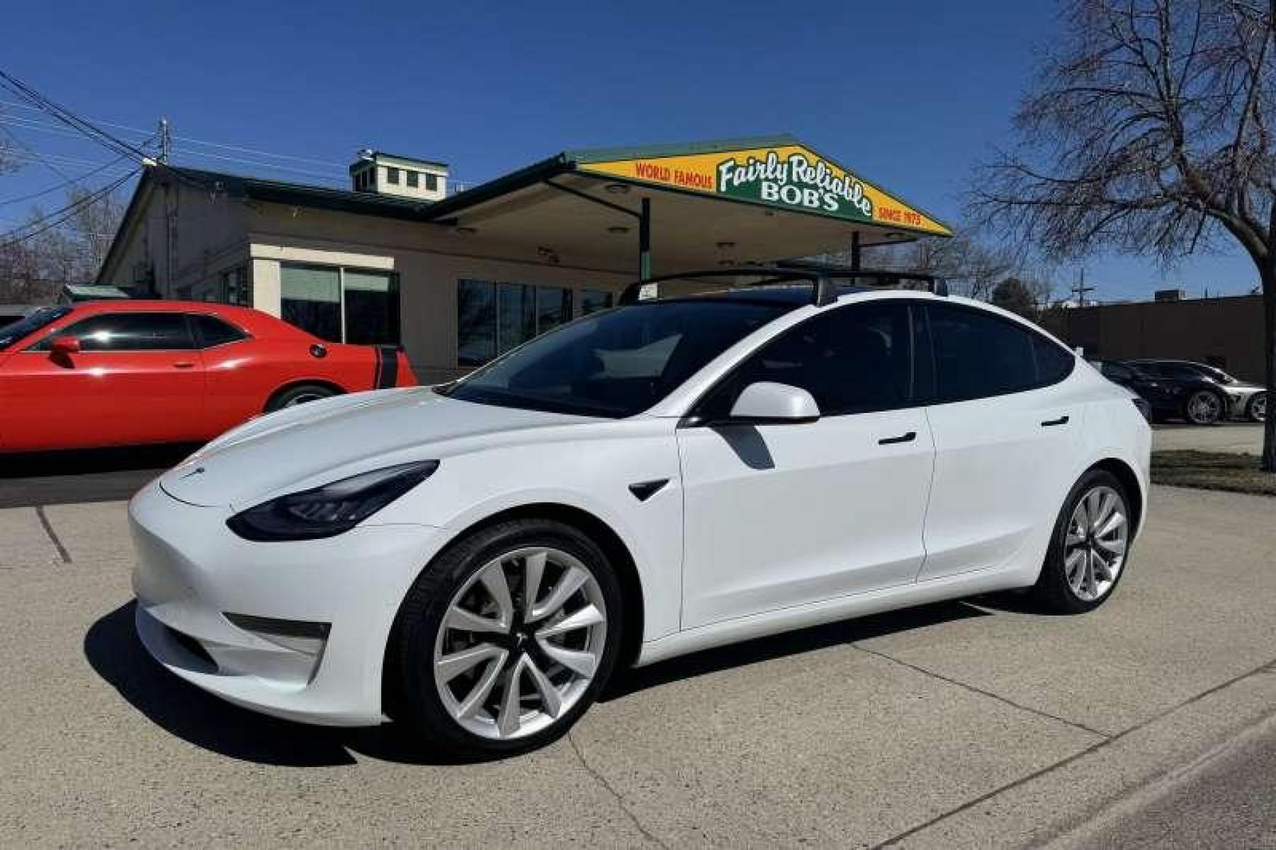 2018 Pearl White /Black Tesla Model 3 Long Range (5YJ3E1EB7JF) with an EV engine, Automatic transmission, located at 2304 W. Main St., Boise, ID, 83702, (208) 342-7777, 43.622105, -116.218658 - New Tires! All Wheel Drive! Ready To Go! - Photo #0