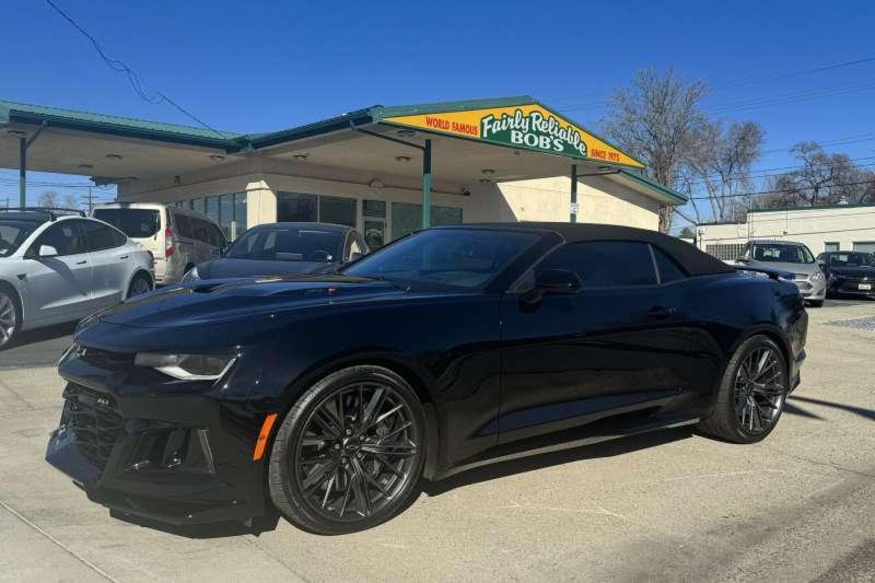 2022 Black /Black Chevrolet Camaro ZL1 Convertible (1G1FK3D67N0) with an V8 6.2 Liter Supercharged engine, Automatic transmission, located at 2304 W. Main St., Boise, ID, 83702, (208) 342-7777, 43.622105, -116.218658 - Too Many Options To List! 650 hp And 650 lb-ft of Torque! - Photo #16