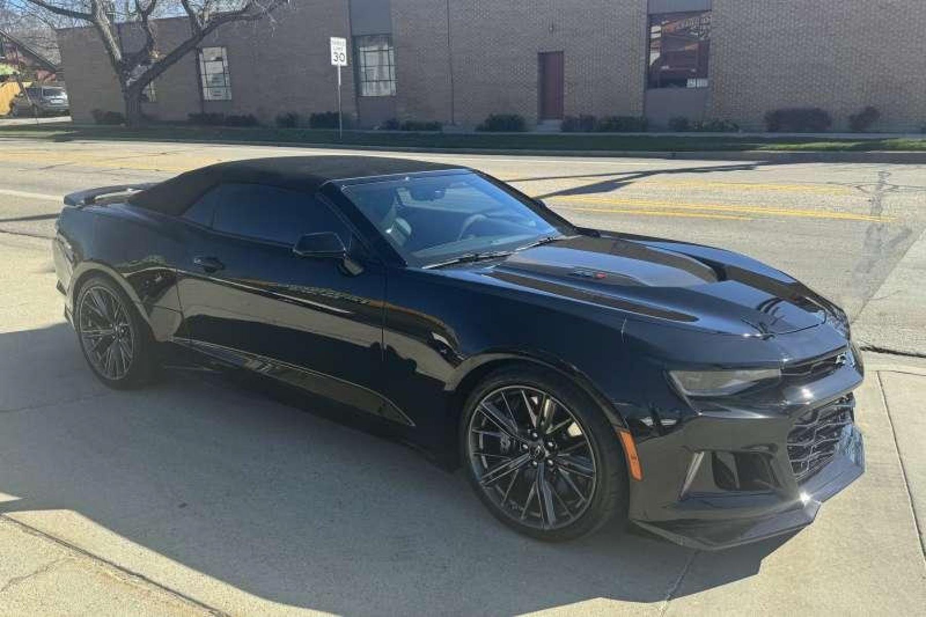 2022 Black /Black Chevrolet Camaro ZL1 Convertible (1G1FK3D67N0) with an V8 6.2 Liter Supercharged engine, Automatic transmission, located at 2304 W. Main St., Boise, ID, 83702, (208) 342-7777, 43.622105, -116.218658 - Too Many Options To List! 650 hp And 650 lb-ft of Torque! - Photo #19