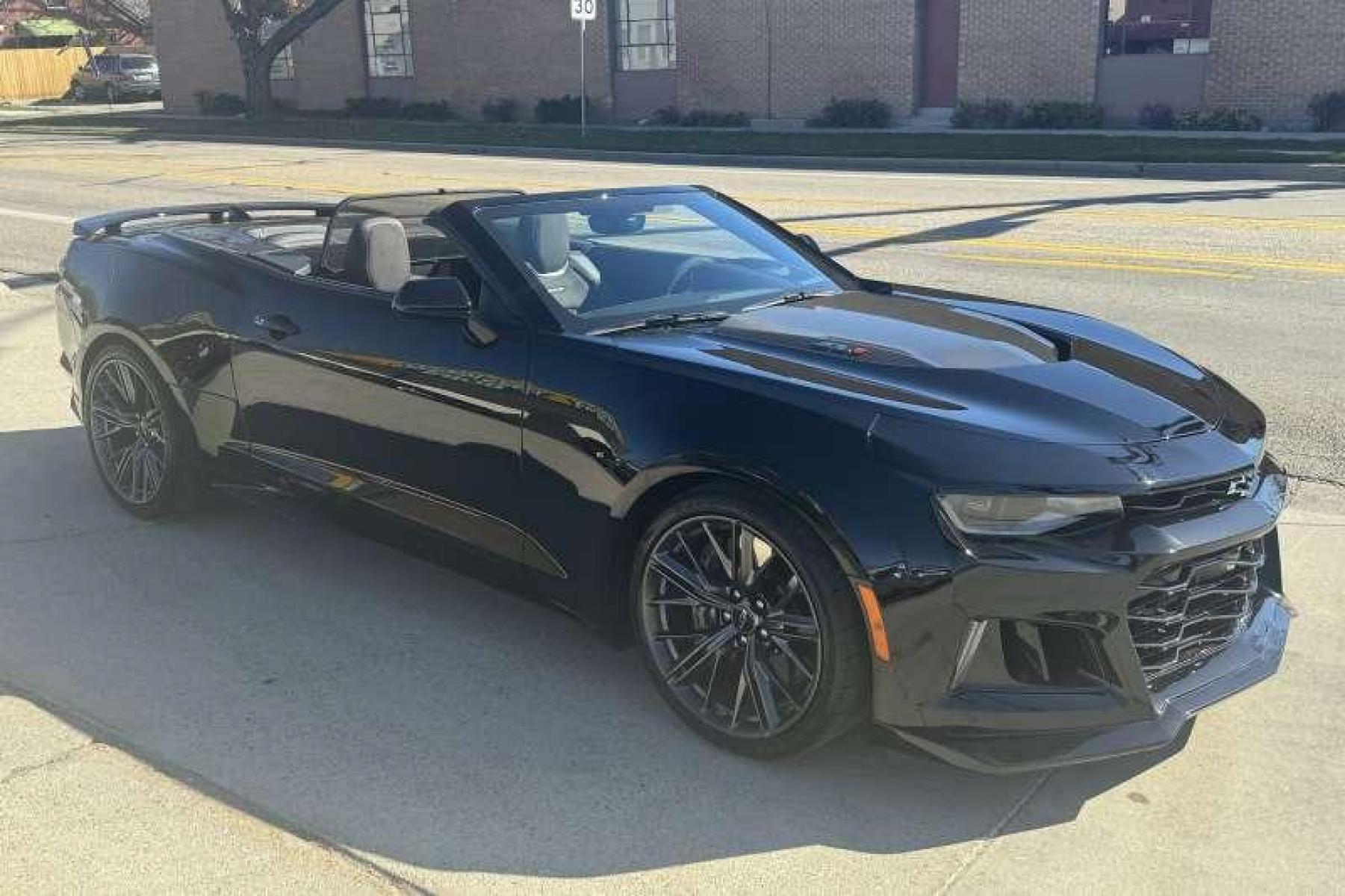 2022 Black /Black Chevrolet Camaro ZL1 Convertible (1G1FK3D67N0) with an V8 6.2 Liter Supercharged engine, Automatic transmission, located at 2304 W. Main St., Boise, ID, 83702, (208) 342-7777, 43.622105, -116.218658 - Too Many Options To List! 650 hp And 650 lb-ft of Torque! - Photo #2