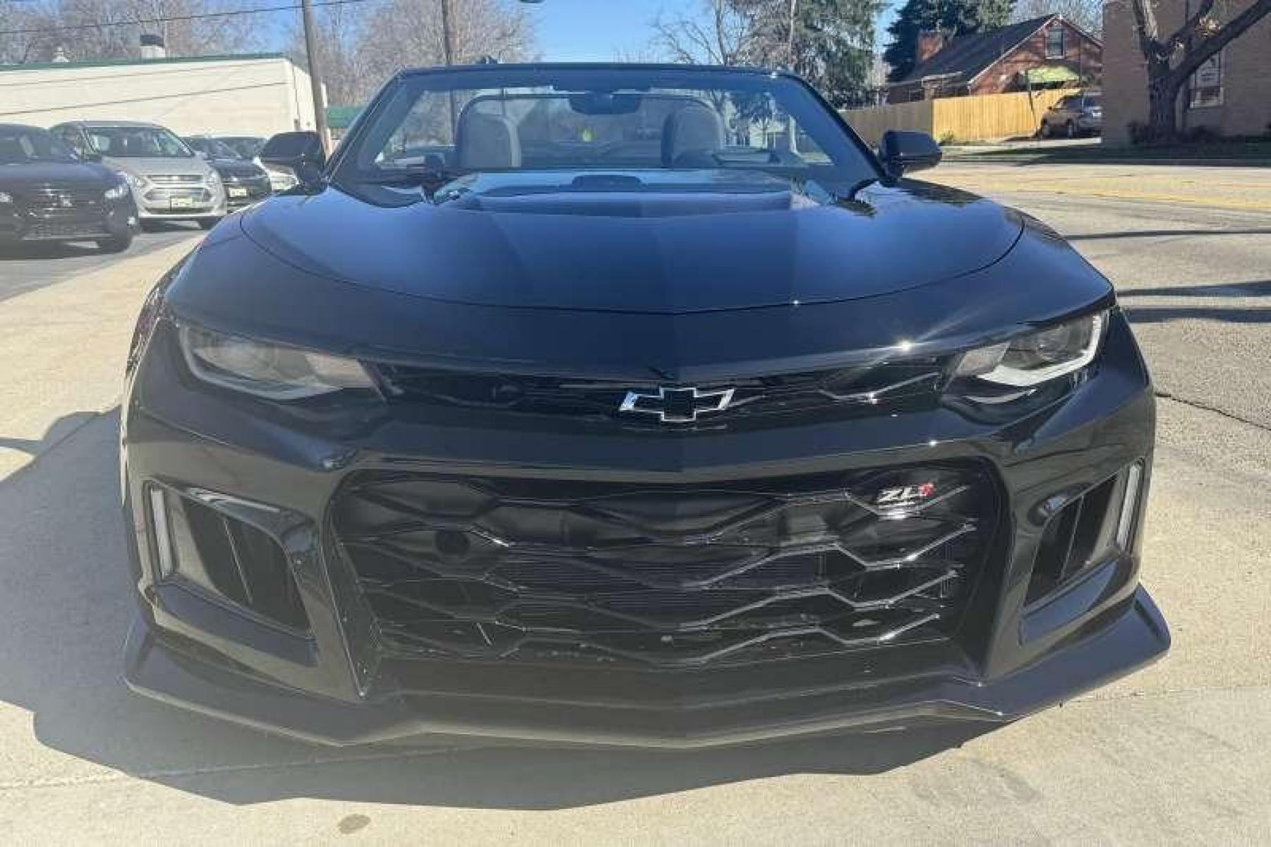 2022 Black /Black Chevrolet Camaro ZL1 Convertible (1G1FK3D67N0) with an V8 6.2 Liter Supercharged engine, Automatic transmission, located at 2304 W. Main St., Boise, ID, 83702, (208) 342-7777, 43.622105, -116.218658 - Too Many Options To List! 650 hp And 650 lb-ft of Torque! - Photo #3