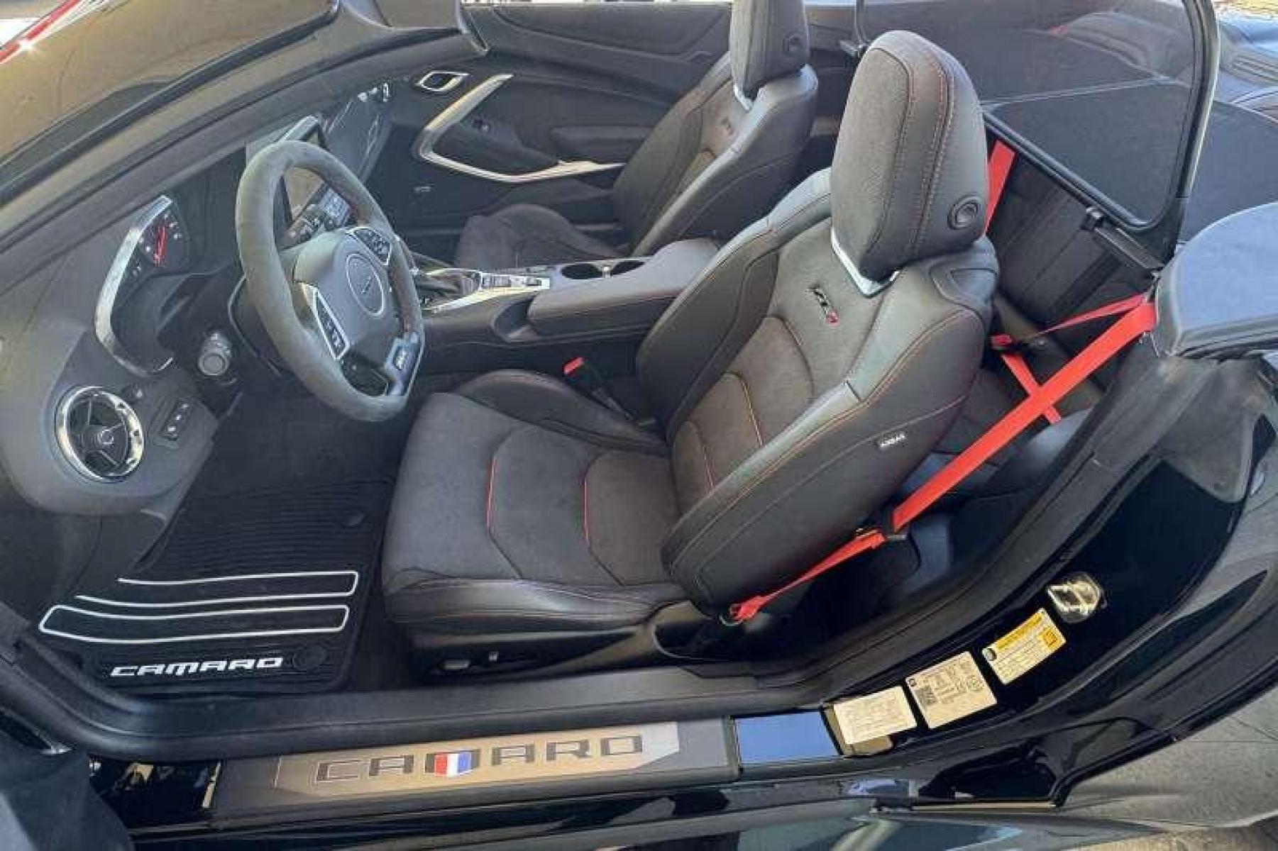 2022 Black /Black Chevrolet Camaro ZL1 Convertible (1G1FK3D67N0) with an V8 6.2 Liter Supercharged engine, Automatic transmission, located at 2304 W. Main St., Boise, ID, 83702, (208) 342-7777, 43.622105, -116.218658 - Too Many Options To List! 650 hp And 650 lb-ft of Torque! - Photo #6