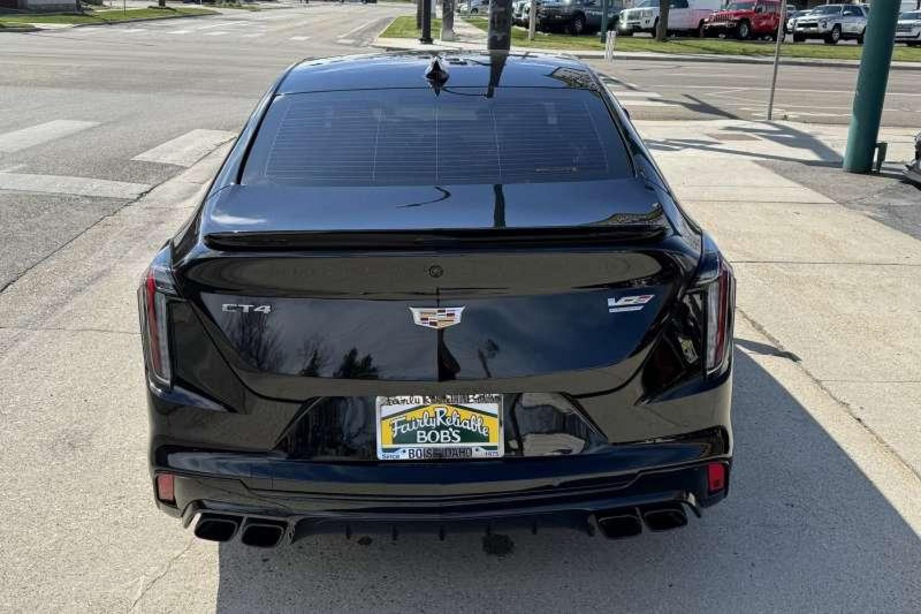 2023 Black /Black Cadillac CT4-V Blackwing (1G6DL5RP8P0) with an V6 3.6 Liter Twin-Turbo engine, Automatic transmission, located at 2304 W. Main St., Boise, ID, 83702, (208) 342-7777, 43.622105, -116.218658 - The CT4-V Blackwing packs a twin-turbo 3.6-liter V-6 that produces 472 horsepower and 445 pound-feet of torque! Loaded With Performance, Comfort And Safety Features! - Photo #1