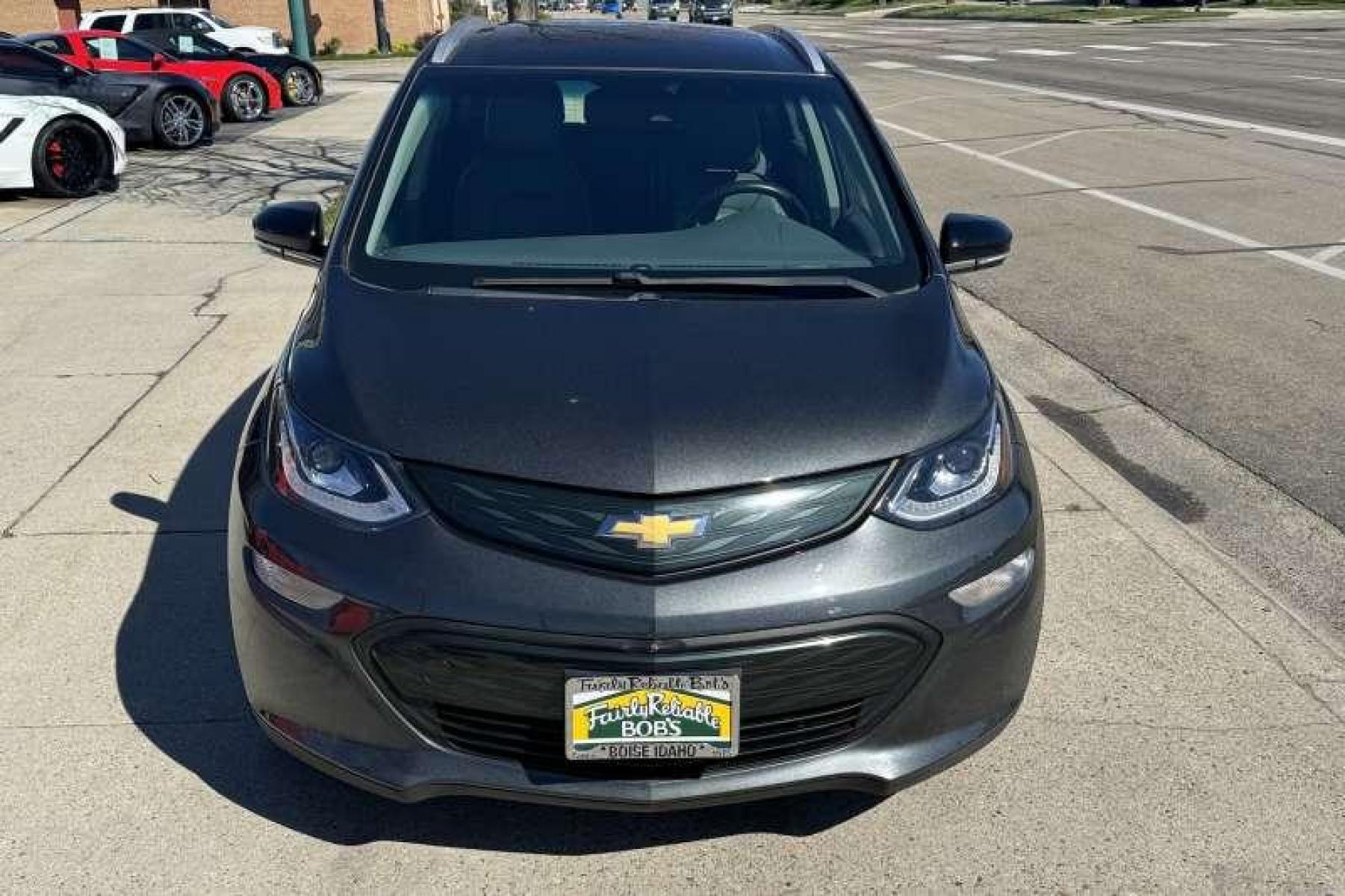 2019 Nightfall Gray Metallic /Dark Galvanized Gray Chevrolet Bolt Premier (1G1FZ6S03K4) with an 60 KwH engine, Automatic transmission, located at 2304 W. Main St., Boise, ID, 83702, (208) 342-7777, 43.622105, -116.218658 - New Tires! Ready To Go! Car Qualifies For The EV Tax Credit! Main Drive Battery Warranty Until March of 2032! - Photo #3