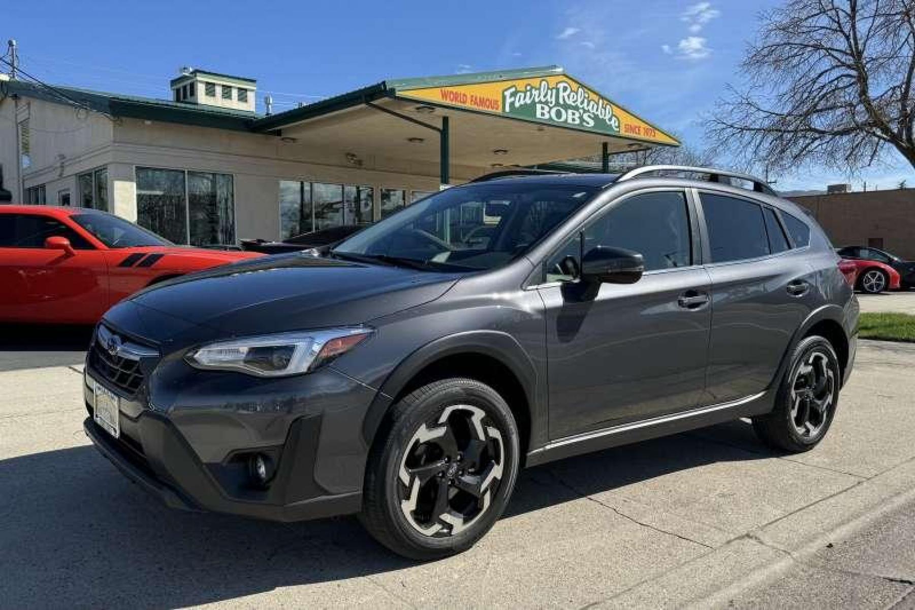2022 Magnetite Gray /Black Subaru Crosstrek Limited (JF2GTHMC5N8) with an H4 2.5 Liter engine, Automatic transmission, located at 2304 W. Main St., Boise, ID, 83702, (208) 342-7777, 43.622105, -116.218658 - Loaded And Clean! Ready To Go! - Photo #0