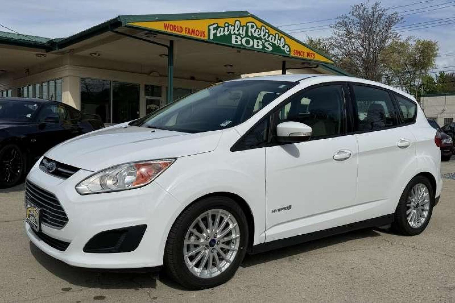 2014 Oxford White /Oak Ford C-Max Hybrid SE Hatchback (1FADP5AU1EL) with an 4 Cyl 2.0 Liter Hybrid engine, Automatic transmission, located at 2304 W. Main St., Boise, ID, 83702, (208) 342-7777, 43.622105, -116.218658 - Incredibly Low Mileage! New Tires! Ready To Go! - Photo #0